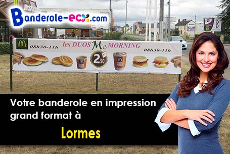 Banderole publicitaire pour vos manifestations à Lormes (Nièvre/58140)