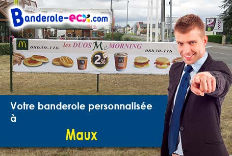 Banderole pas cher pour vos manifestations à Maux (Nièvre/58290)