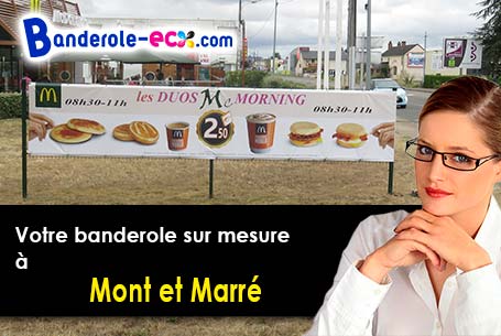 Banderole pas cher pour vos manifestations à Mont-et-Marré (Nièvre/58110)