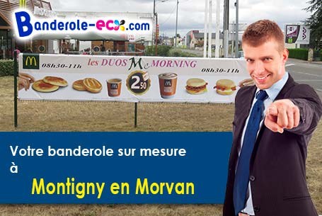 Banderole personnalisée pour vos manifestations à Montigny-en-Morvan (Nièvre/58120)