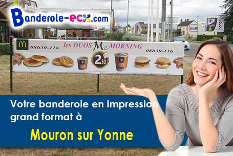 Banderole publicitaire pour vos manifestations à Mouron-sur-Yonne (Nièvre/58800)