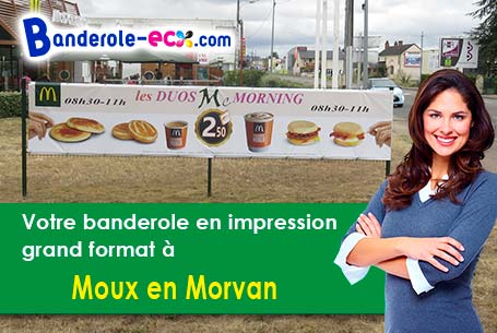 Banderole publicitaire pour vos manifestations à Moux-en-Morvan (Nièvre/58230)
