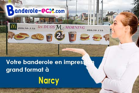 Banderole personnalisée pour vos manifestations à Narcy (Nièvre/58400)