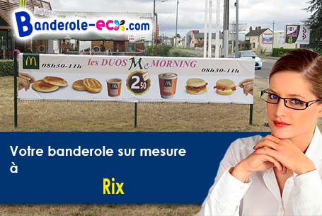 Banderole personnalisée pour vos manifestations à Rix (Nièvre/58500)