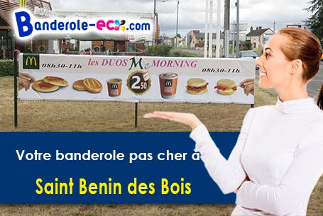 Banderole personnalisée pour vos manifestations à Saint-Benin-des-Bois (Nièvre/58330)