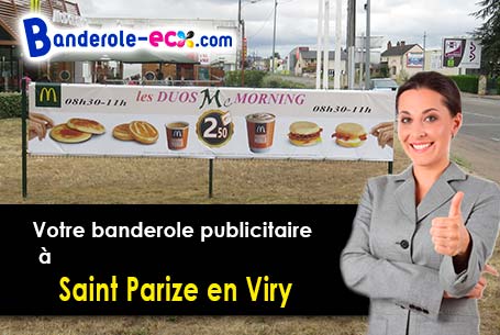 Banderole personnalisée pour vos manifestations à Saint-Parize-en-Viry (Nièvre/58300)