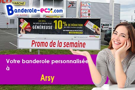 Impression sur mesure de banderole publicitaire à Arsy (Oise/60190)