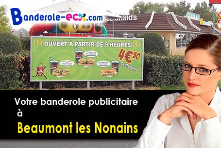 Impression sur mesure de banderole personnalisée à Beaumont-les-Nonains (Oise/60390)