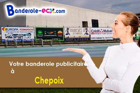 Impression sur mesure de banderole publicitaire à Chepoix (Oise/60120)