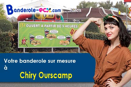 Impression sur mesure de banderole pas cher à Chiry-Ourscamp (Oise/60138)