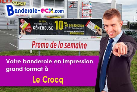 Impression sur mesure de banderole publicitaire à Le Crocq (Oise/60120)