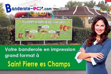 Impression sur mesure de banderole publicitaire à Saint-Pierre-es-Champs (Oise/60850)