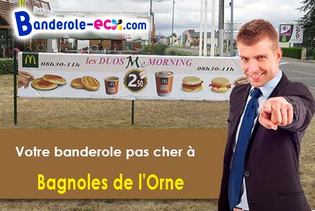 Création offerte de votre banderole publicitaire à Bagnoles-de-l'Orne (Orne/61140)