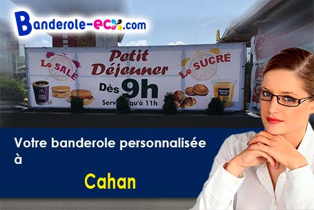 Création offerte de votre banderole pas cher à Cahan (Orne/61430)