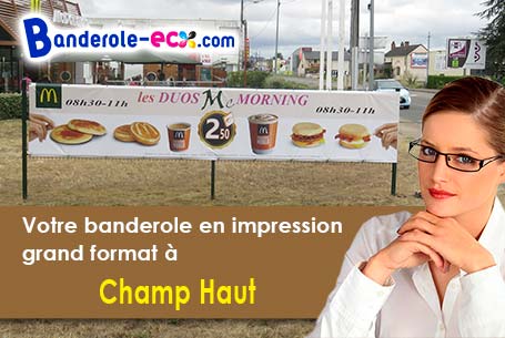 Création offerte de votre banderole publicitaire à Champ-Haut (Orne/61240)