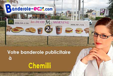 Création offerte de votre banderole pas cher à Chemilli (Orne/61360)