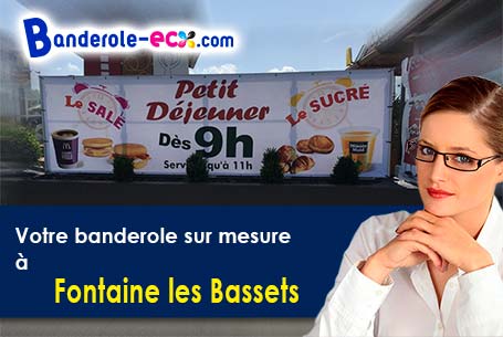 Création offerte de votre banderole personnalisée à Fontaine-les-Bassets (Orne/61160)