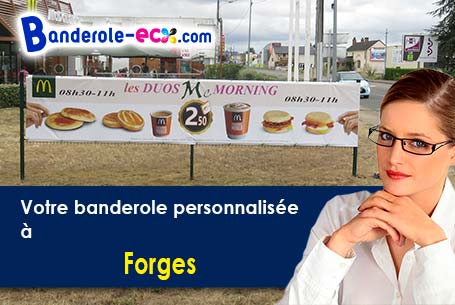 Création offerte de votre banderole publicitaire à Forges (Orne/61250)