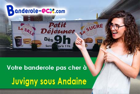 Création offerte de votre banderole publicitaire à Juvigny-sous-Andaine (Orne/61140)