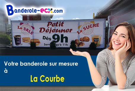 Création offerte de votre banderole publicitaire à La Courbe (Orne/61150)
