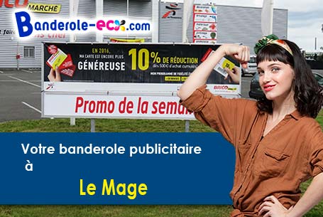 Impression sur mesure de banderole publicitaire à Le Mage (Orne/61290)