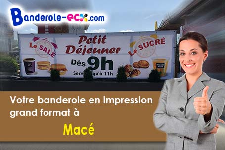 Création offerte de votre banderole pas cher à Macé (Orne/61500)