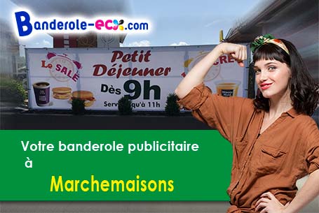 Création offerte de votre banderole publicitaire à Marchemaisons (Orne/61170)