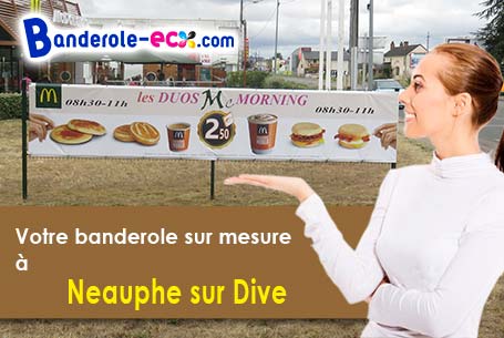 Création offerte de votre banderole personnalisée à Neauphe-sur-Dive (Orne/61160)