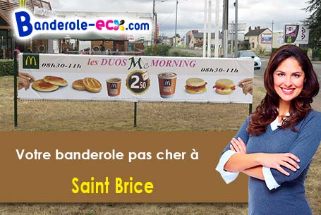 Création offerte de votre banderole publicitaire à Saint-Brice (Orne/61700)