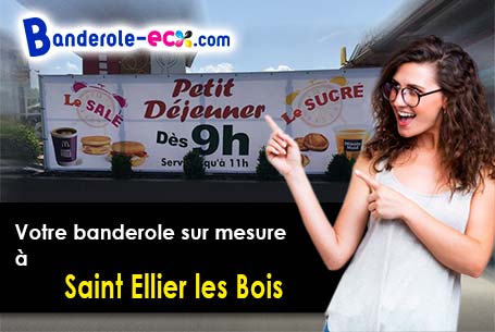 Création offerte de votre banderole personnalisée à Saint-Ellier-les-Bois (Orne/61320)
