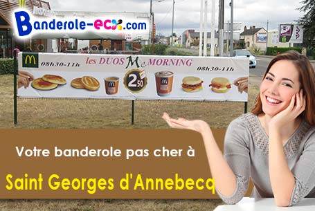 Création offerte de votre banderole pas cher à Saint-Georges-d'Annebecq (Orne/61600)