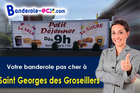 Création offerte de votre banderole publicitaire à Saint-Georges-des-Groseillers (Orne/61100)