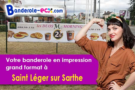 Création offerte de votre banderole publicitaire à Saint-Léger-sur-Sarthe (Orne/61170)