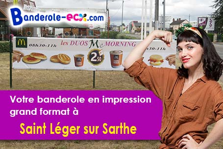 Création offerte de votre banderole publicitaire à Saint-Léger-sur-Sarthe (Orne/61170)