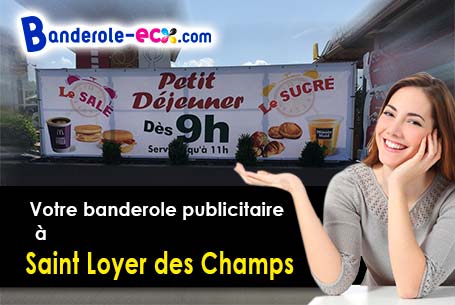 Création offerte de votre banderole personnalisée à Saint-Loyer-des-Champs (Orne/61570)