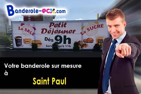 Création offerte de votre banderole publicitaire à Saint-Paul (Orne/61100)