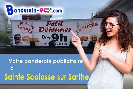 Création offerte de votre banderole personnalisée à Sainte-Scolasse-sur-Sarthe (Orne/61170)