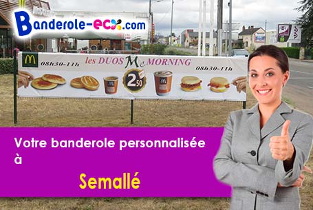 Création offerte de votre banderole pas cher à Semallé (Orne/61250)