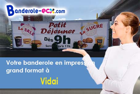 Création offerte de votre banderole personnalisée à Vidai (Orne/61360)