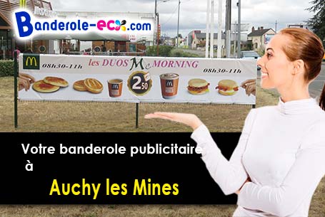 Création offerte de votre banderole publicitaire à Auchy-les-Mines (Pas-de-Calais/62138)
