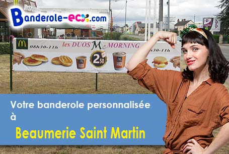Création offerte de votre banderole personnalisée à Beaumerie-Saint-Martin (Pas-de-Calais/62170)