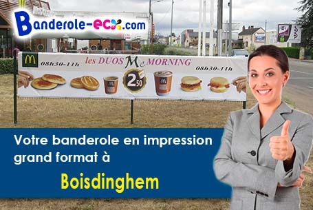 Création offerte de votre banderole personnalisée à Boisdinghem (Pas-de-Calais/62500)