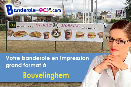 Création offerte de votre banderole personnalisée à Bouvelinghem (Pas-de-Calais/62380)