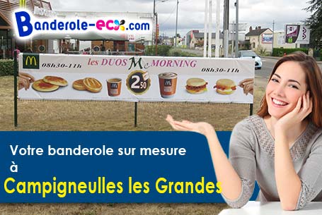 Création offerte de votre banderole personnalisée à Campigneulles-les-Grandes (Pas-de-Calais/62170)