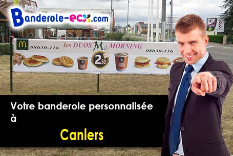 Création offerte de votre banderole pas cher à Canlers (Pas-de-Calais/62310)