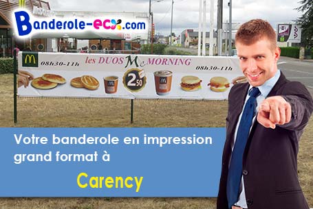 Création offerte de votre banderole pas cher à Carency (Pas-de-Calais/62144)