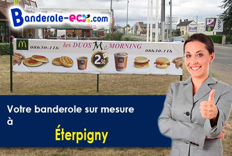 Création offerte de votre banderole pas cher à Éterpigny (Pas-de-Calais/62156)