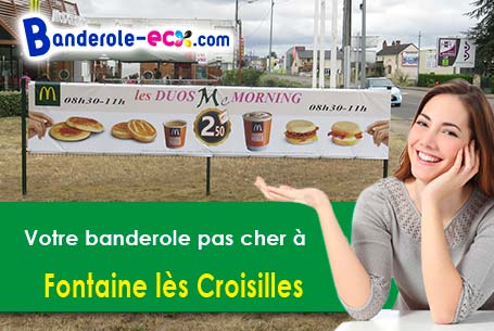 Création offerte de votre banderole pas cher à Fontaine-lès-Croisilles (Pas-de-Calais/62128)