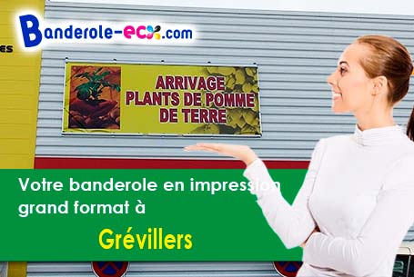Création gratuite de votre banderole publicitaire à Grévillers (Pas-de-Calais/62450)