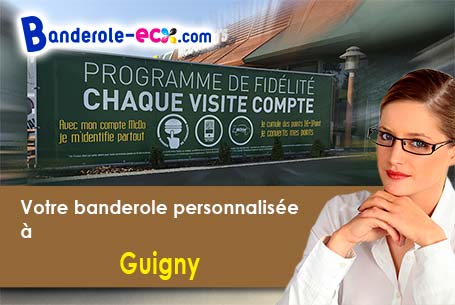 Création offerte de votre banderole pas cher à Guigny (Pas-de-Calais/62140)